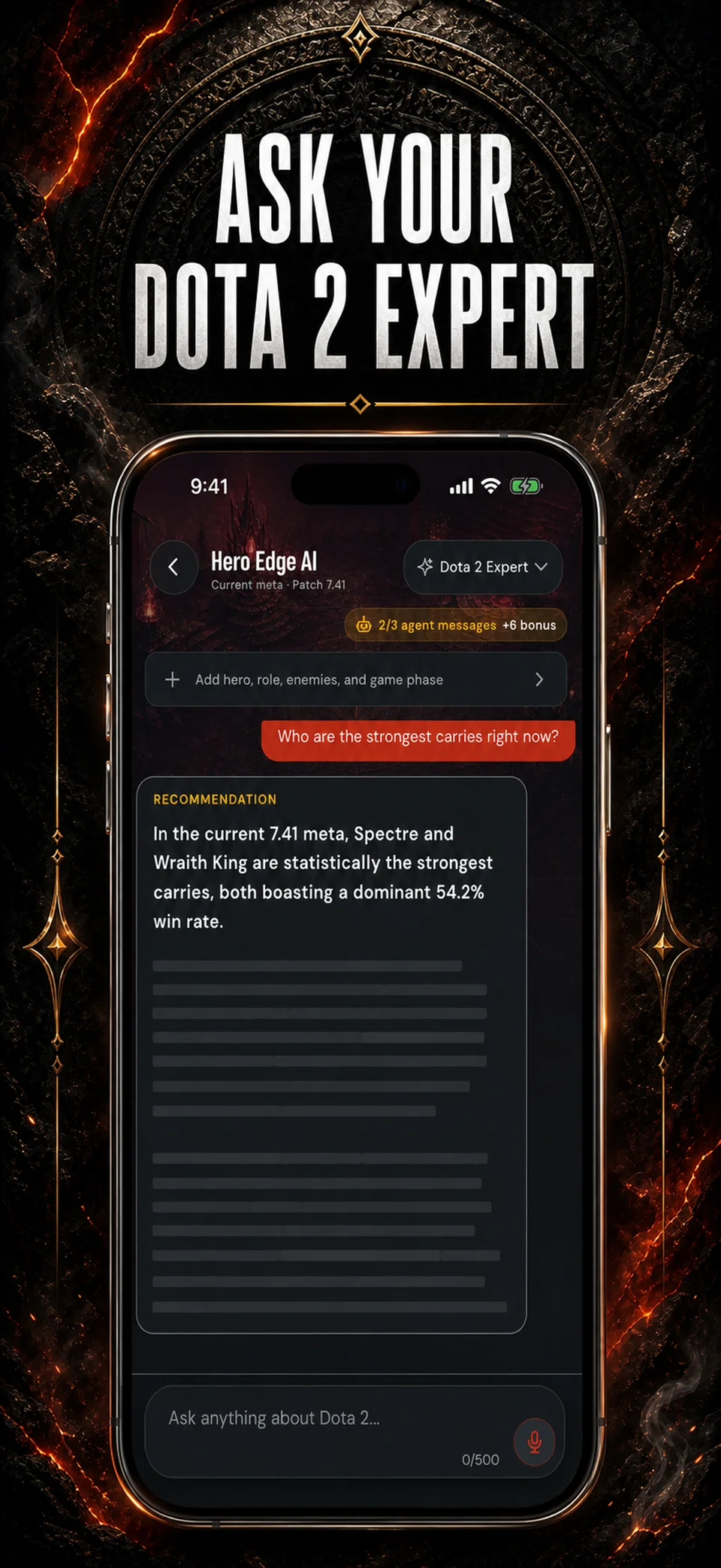 AI coach chat answering a live draft question with reasoned guidance